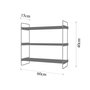 Hanah Home Estantería de Pared de Madera Maciza Dorado y Marrón
